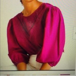 Anthropologie Farm Rio Kelsey Top Purple Sz S